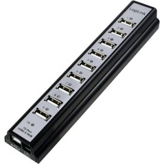 LogiLink USB 2.0 Hub - 10 Port USB Hub for Ultimate Connectivity | High-Speed and Reliable Performance | Model 4052792004779